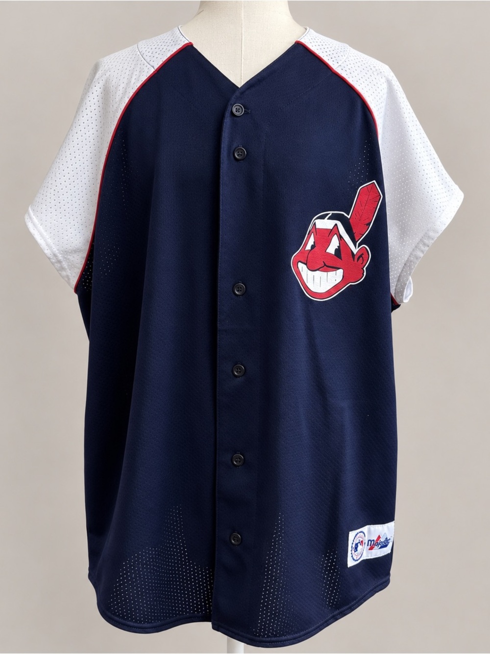 Cleveland Indians Majestic Jersey Mens XL Chief Wahoo Game Day